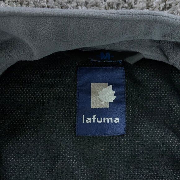Lafuma Fleece Jacket Mens Medium Gray Black Full Zip Convertible to Vest - Picture 4 of 11